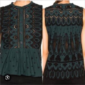 Sea New York 100% Cotton Roseanna Embroidered Tank Size 4